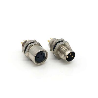 2 4 6 8 pin M8 cable plug connector