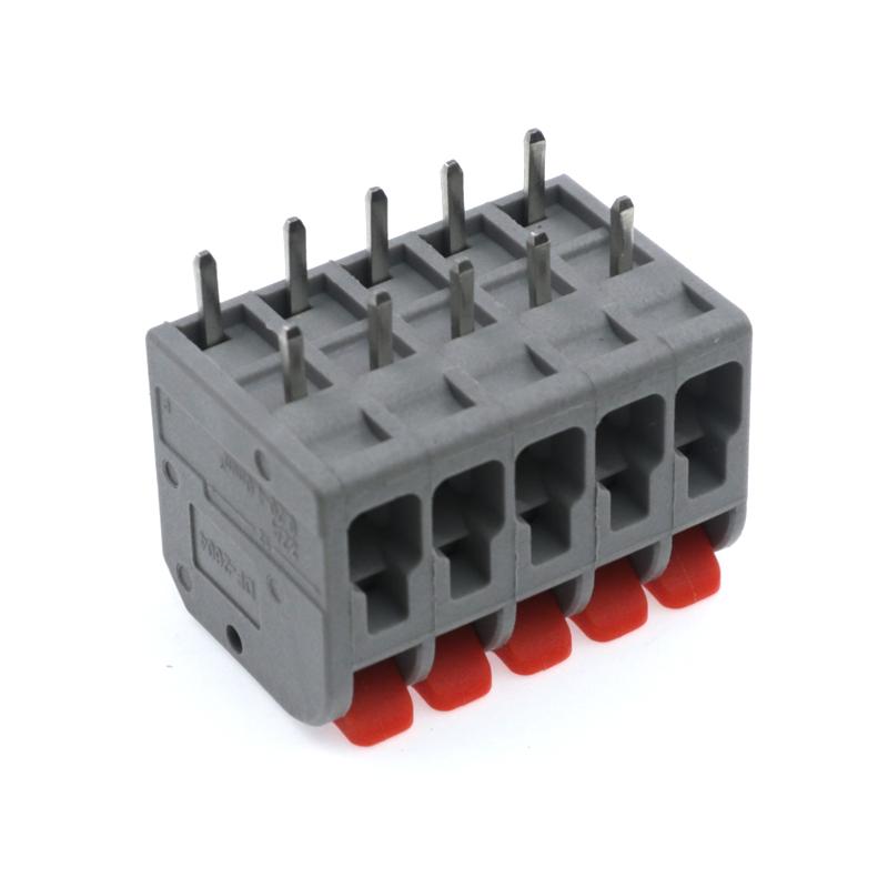 Screwless Terminal Blocks Chinese Factory 5mm Pitch PCB Spring Terminal ...