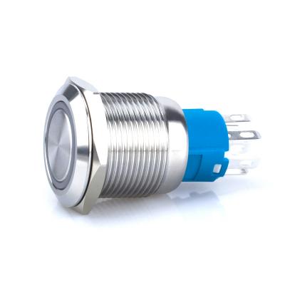 19mm metal anti vandal 3v LED push button switch