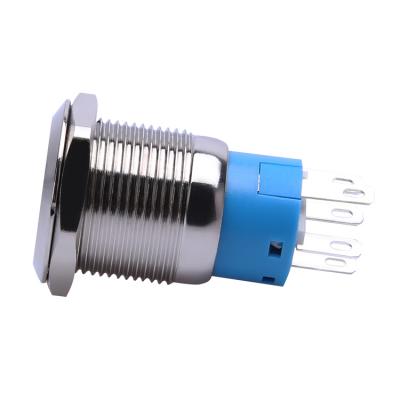 19mm 36V 2NO2NC 6 5 3 4pin momentary push button switch