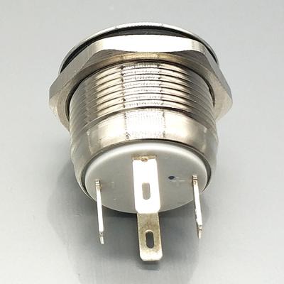 On off back 19mm 4pin momentary latching dot illuminated push button switch