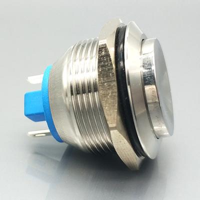 22mm Momentary Stainless Steel Switches 3PDT Waterproof