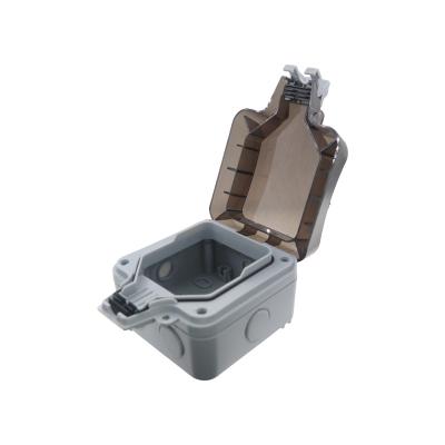 Outdoor Waterproof Socket Box IP66 UK Type Single Gang Outlet with Cover