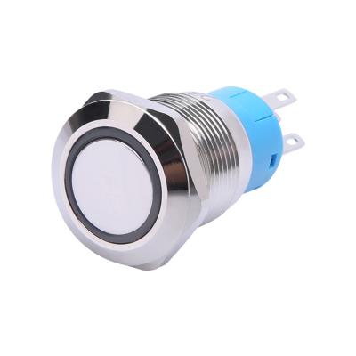 Stainless Steel 19mm Anti Vandal IK10 Push Button Switch