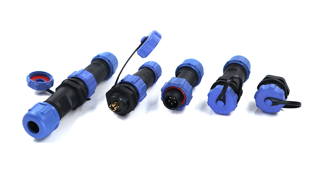 Aviation plug connector product display